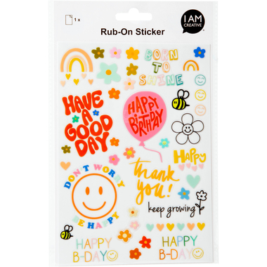 I AM CREATIVE Rub on Sticker A5 4010.62 Geburtstag