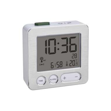 TFA Dostmann Réveil radio Argent