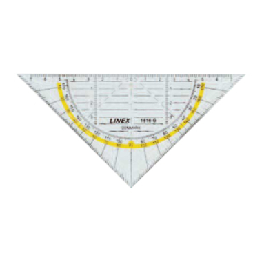 LINEX Geometriedreieck 14cm 100414085 transparent