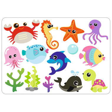 URSUS Schablonen Set 3 Tiere 44100003 26.8x18.9x0.2cm 6 Stück