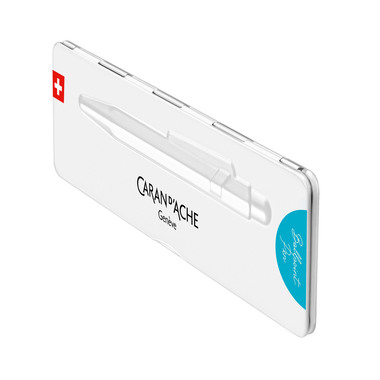 CARAN D'ACHE Stylo à bille 849 Colormat-X 849.681 turquoise bleu, Slimpack