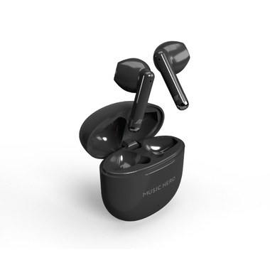 Auricolari TWS con controlli touch e basetta di ricarica