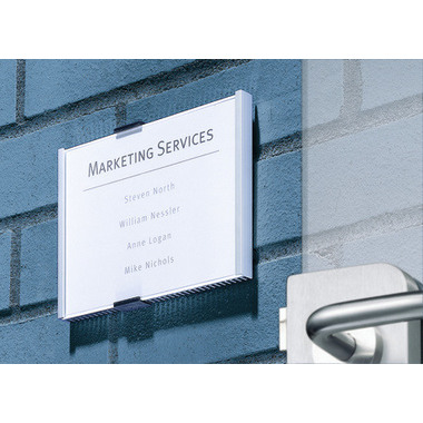 DURABLE Plaque de porte Info Sign 480523 argent, aluminium 210x148.5mm
