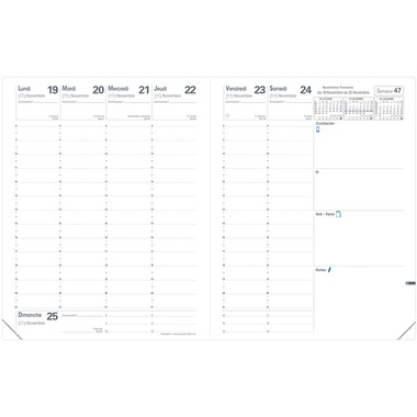 QUO-VADIS Agenda Impala Presint 2026 016097Q 1W/2S schwarz FR 21x27cm