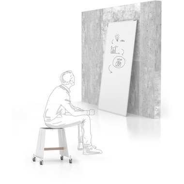 MAGNETOPLAN Design-Thinking Whiteboard 1241292 double enamel 178x90cm