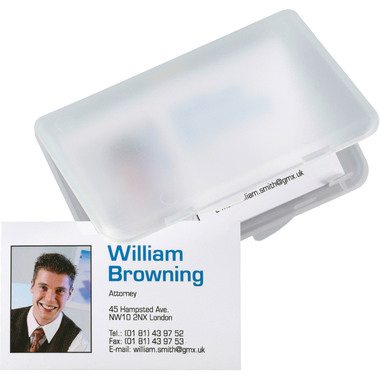 SIGEL Visitenkarten-Etui 89x57mm VA140 transparent für 25 Karten