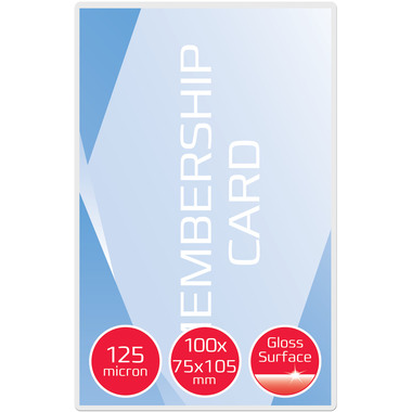 GBC Laminiertasche 75×105mm 3740303 glanz, 125my 100 Stk