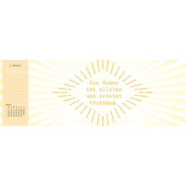 ARS EDITION Tischkalender 2026 13577 Bitte lächeln DE 29.7x11.5cm