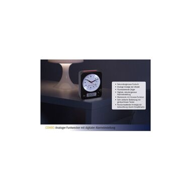 TFA Dostmann Funkwecker Combo Gelb/Schwarz