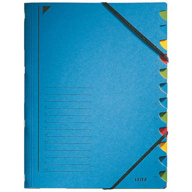 LEITZ Ordnungsmappe A4 39120035 blau 12 Fächer