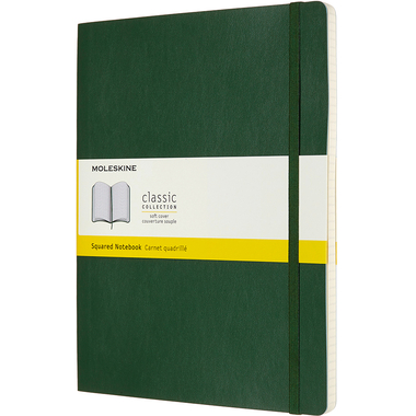 MOLESKINE Taccuino XL SC 25x19cm 600073 quadrettato, verde, 192 p.