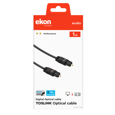 Cavo a fibra ottica con connettori Toslink | Ekon