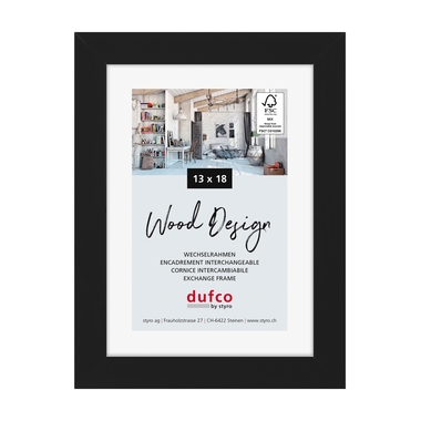 DUFCO Holz-Bilderrahmen 13x18cm 1610.80103 Toronto schwarz