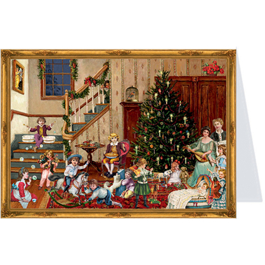 SELLMER Postkarten-Adventskalender 40776 Im Wohnzimmer A6