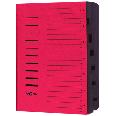 PAGNA Ordnungsmappe A4 24081-01 rot 7 Fächer