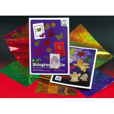 URSUS Film hologramme 23x33cm 8390099 50my, 5 couleurs ass. 5 flls.