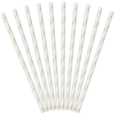 PARTYDECO Trinkhalme 19.5cm SPP14M-019 Gänseblümchen 10 Stück