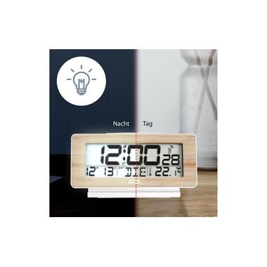 ADE digital alarm clock with temperature and date display