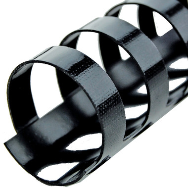 GBC Baguettes de reliure 19mm A4 4028601 noir, 21 anneaux 100 pcs.
