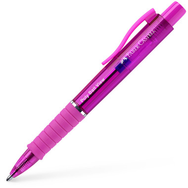 FABER-CASTELL Kugelschreiber Poly Ball View 145768 Electric Fuchsia