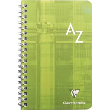 CLAIREFONTAINE Spiralheft mit Index 7,5x12cm 8589 5mm, A-Z, ass. 50 Blatt