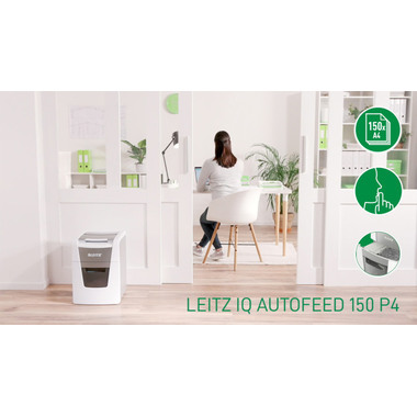 LEITZ Aktenvernichter IQ AF 8013-20-00 Office 150, P-4, 44lt