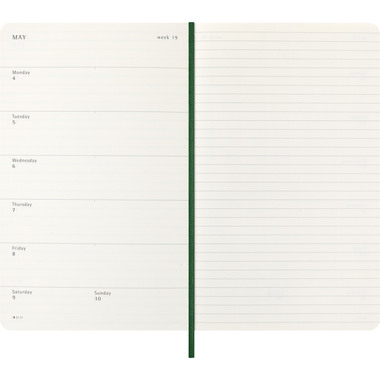MOLESKINE Agenda Classic Large 2026 DSK1512WN3Y26 1W/1S myrtengrün SC 13x21cm