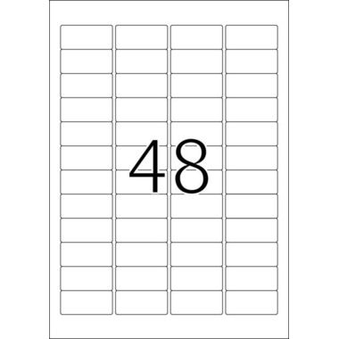 HERMA Etiketten Ablösbar 45,7x21,2mm 4346 weiss,non-perm. 1200 St./25 B.