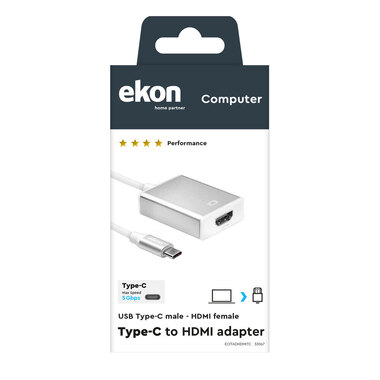 Adaptateur USB Type-C mâle - HDMI femelle | Ekon