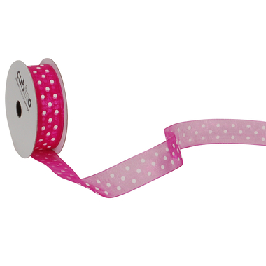 SPYK Band Cubino Dots 1748.1564 15mmx4m pink-bianco