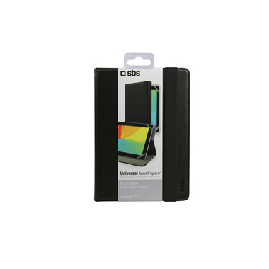 Custodia in stile libro con funzione di supporto per tablet da 7"-8"