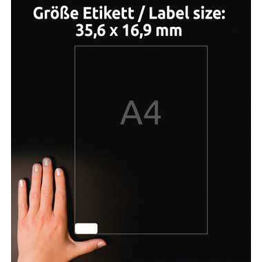 AVERY ZWECKFORM Mini Etiketten weiss L7632-25 2000 Stk./25 Blatt