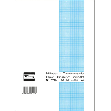 FAVORIT Block A4 1771 B transparent 65g 50 Blatt