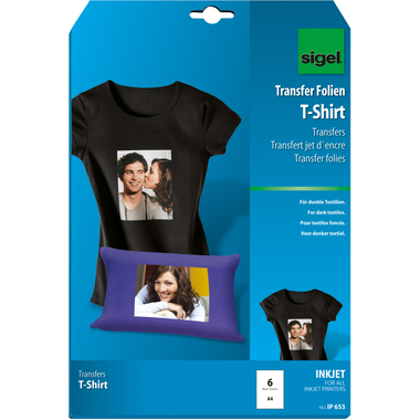 SIGEL Inkjet-Transfer T-Shirt A4 IP653 Textilien 6 feuilles