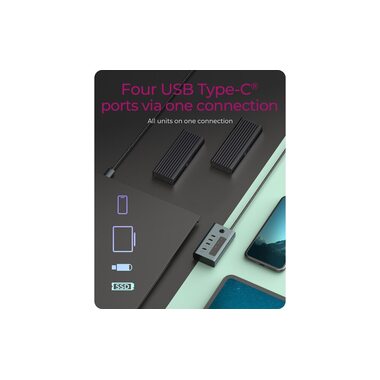 ICY BOX Hub USB 4-Port Hub IB-HUB1454-C31