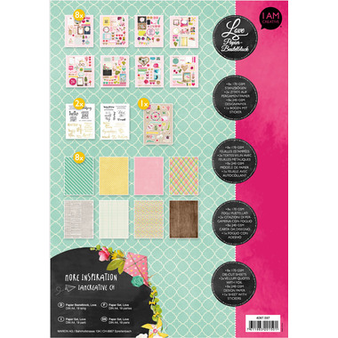 I AM CREATIVE Papier Bastelblock 4087.597 Love A4