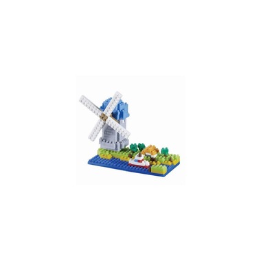 BRIXIES building block model windmill made of 203 building blocks