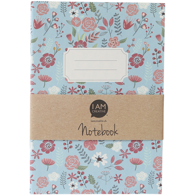 I AM CREATIVE Notizbuch A5 4005.07 Blumen 60 Seiten