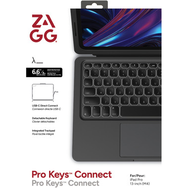 ZAGG Keyboard Pro Keys iPad Pro13 103414749 2 Connect, (M5/M4) Black,CH