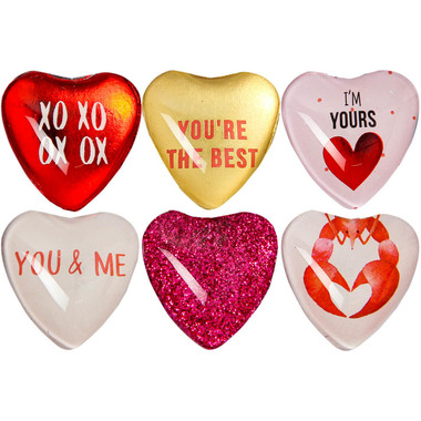 I AM CREATIVE Calamita Cuore Let`s Organize 4035.5 Vetro, 0.9x3.3x3.2cm 6 pezzi