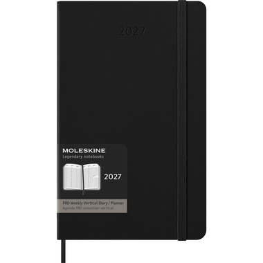 MOLESKINE Agenda Pro Large 2027 DHB12PRO3Y27 1S/2P nero HC 13x21cm