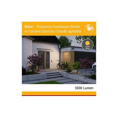 Paulmann Projecteur solaire Flotas avec détecteur de mouvement IP65 3000K 700 lm