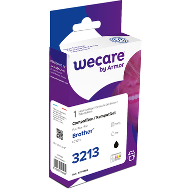 WECARE Inchiostro rebuilt nero LC-3213BKWE p. Brother DCP-J774DW 11ml
