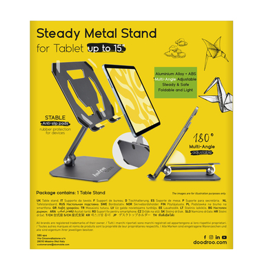 Foldable stand for iPad, tablet, e-reader | doodroo