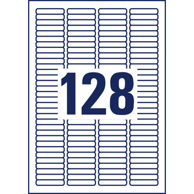 AVERY ZWECKFORM Etiquettes 43,2x8,5mm L6020REV2 Dia 3200 pcs.