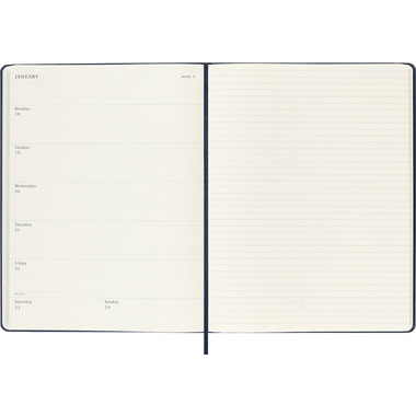 MOLESKINE Agenda Classic X-Large 2027 DHB2012WN4Y27 1W/1S saphir HC 19x25cm