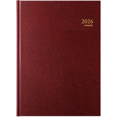 BREPOLS Agenda Bremax 2 Santex 2026 0.002.1345 1T/2S bordeaux 21x29cm