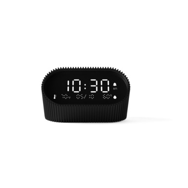 Lexon Digitalwecker Ray Schwarz matt