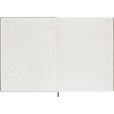 MOLESKINE Agenda Smart Weekly Pro 2027 SMDHB12PRO4Y27 1S/2P noir HC 19x25cm