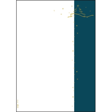SIGEL Weihnachts-Motiv-Papier A4 DP413 X-Mas tree Kraftpapier